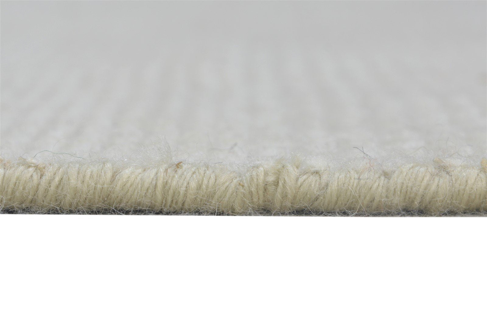 Wool Ivory Rug 6' X 9' Modern Hand Knotted Scandinavian Solid Room Size Carpet 7865145950357