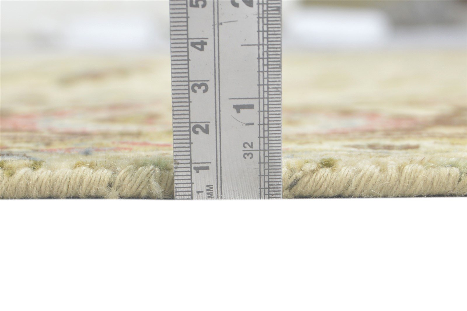 Wool Ivory Rug 6' X 9' Persian Hand Knotted Kashan Oriental Large Carpet 7860693958805
