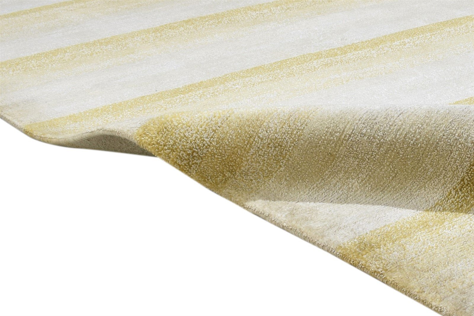 Wool / Linen Sand Rug 6X8 Modern Hand Knotted Scandinavian Striped Room Size 7864360796309