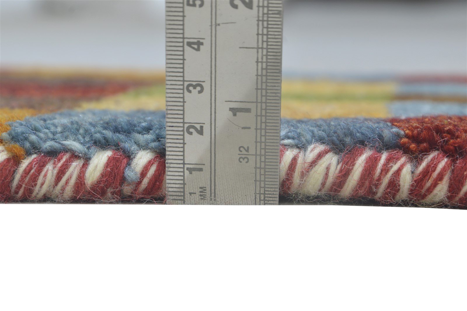 Wool Multi Color Rug 1' X 2' Persian Hand Knotted Gabbeh Geometric Small Carpet 7864209965205