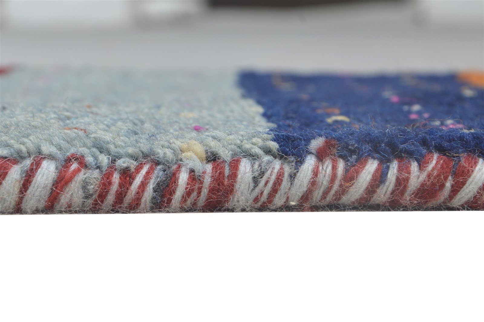 Wool Multi Color Rug 1X2 Southwestern Hand Knotted Gabbeh Tribal Small Carpet 7865090900117