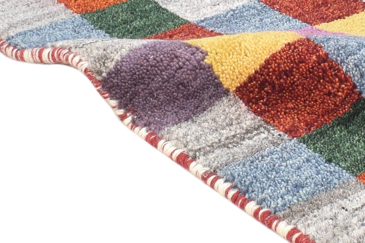 Tarah Wool Multi Color Rug 1X2 Tribal Hand Knotted Gabbeh Southwestern 7864504221845
