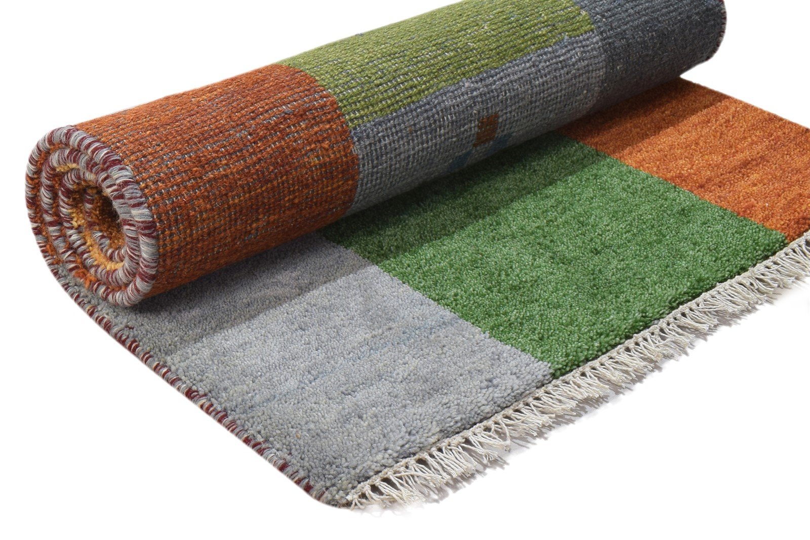 Wool Multi Color Rug 2'6 X 5' Persien Hand Knotted Gabbeh Tribal Small Carpet 7864316887189