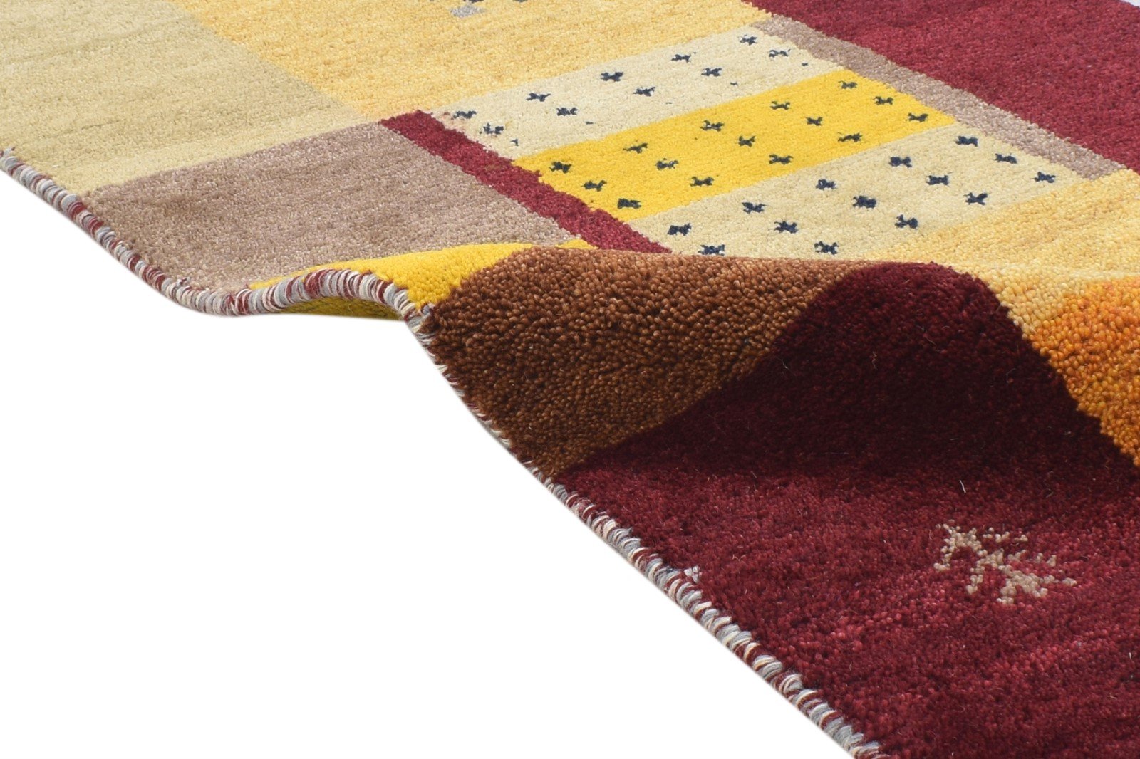Wool Multi Color Rug 2'6 X 5' Persien Hand Knotted Gabbeh Tribal Small Carpet 7864317182101