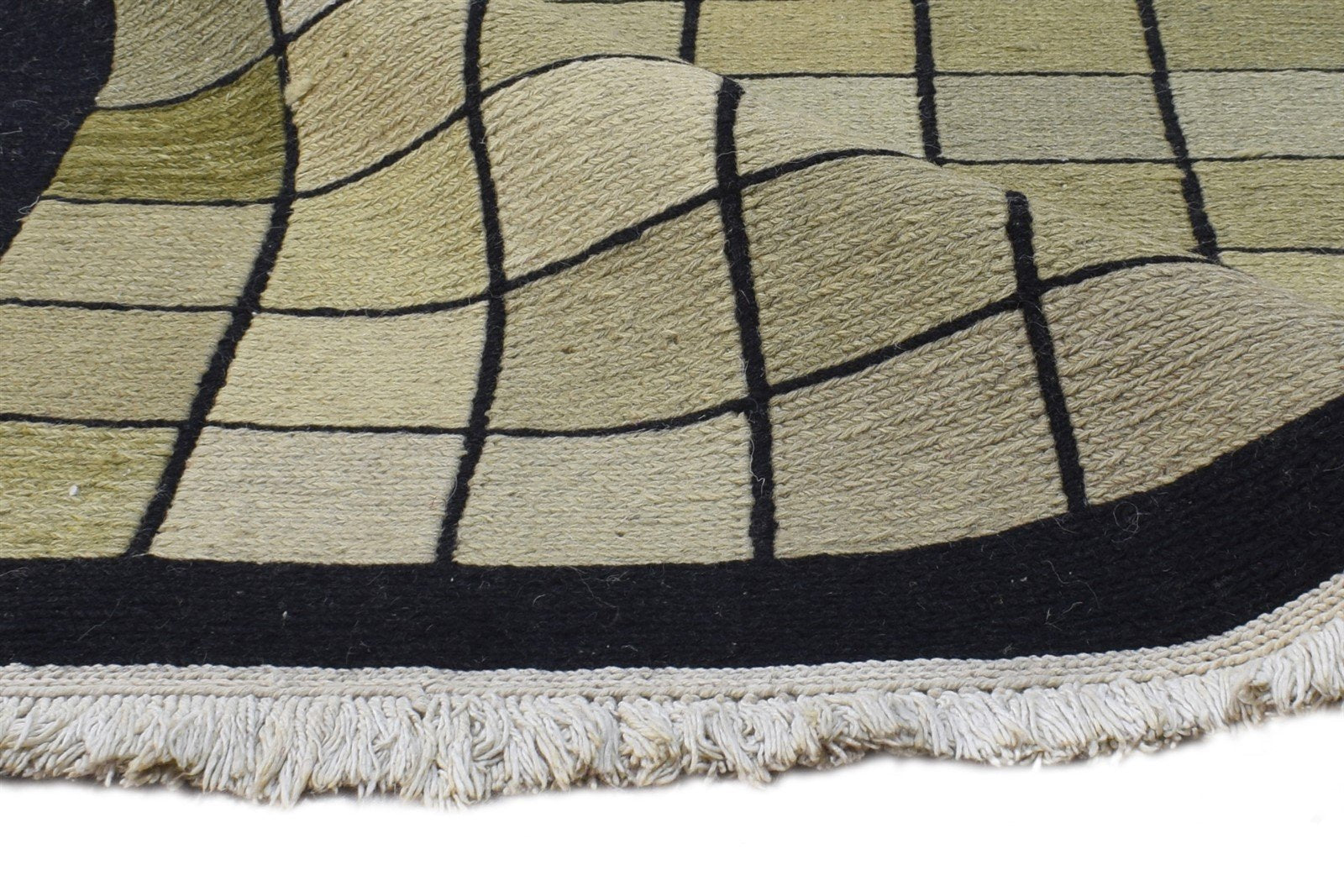 Kitty Wool Multi Color Rug 3X8 Modern Hand Knotted Scandinavian Geometric Runner 7865072517269