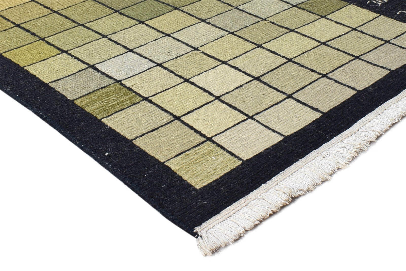 Kitty Wool Multi Color Rug 3X8 Modern Hand Knotted Scandinavian Geometric Runner 7865072517269