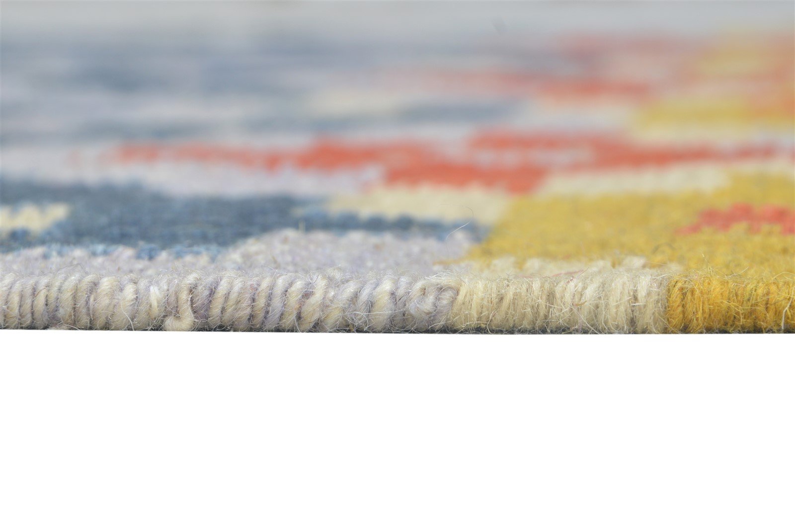 Wool Multi Color Rug 4X6 Southwestern Dhurrie American Tribal Room Size Carpet 7865004556437