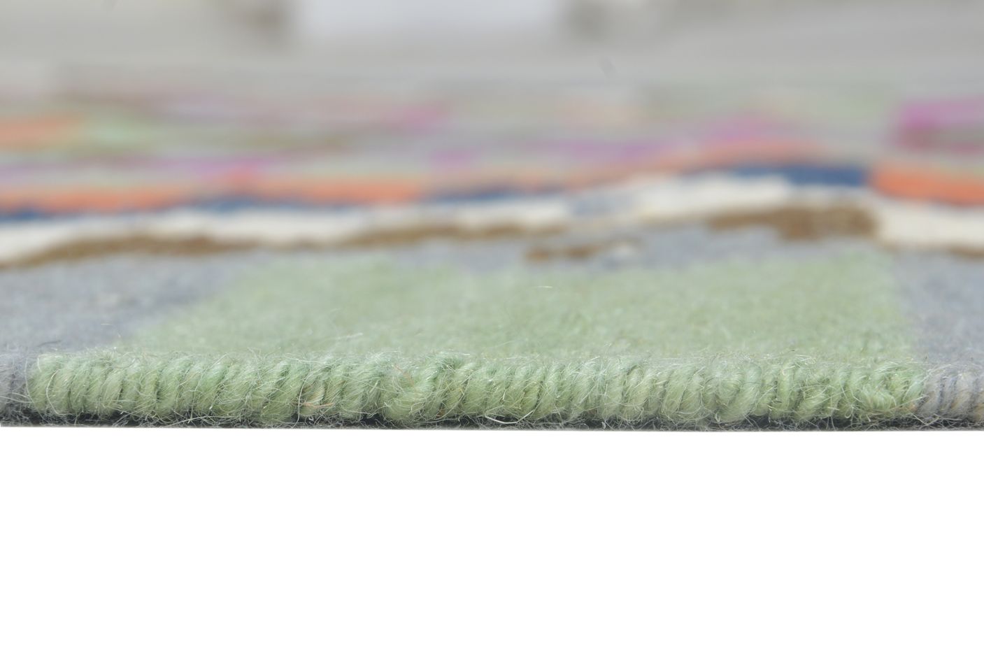 Wool Multi Color Rug 4X6 Southwestern Dhurrie American Tribal Room Size Carpet 7865001017493
