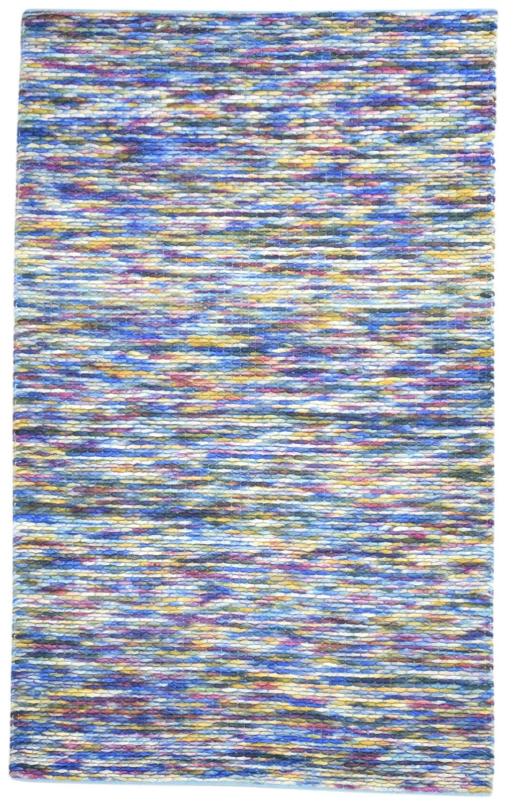 Kristel Wool Multi Color Rug 5' X 8' Modern Braided Bohemian Abstract 7865053970581
