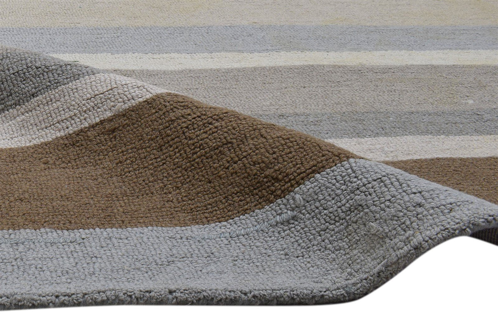 Annora Wool Multi Color Rug 5X8 Modern Hand Tufted Scandinavian Striped 7860706607253