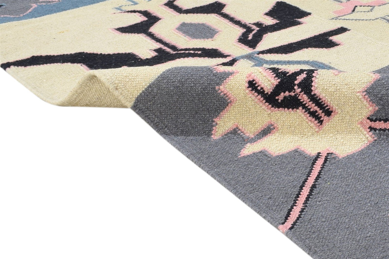 Wool Multi Color Rug 6' X 8' Persian Dhurrie Oushak Oriental Room Size Carpet 7865048727701