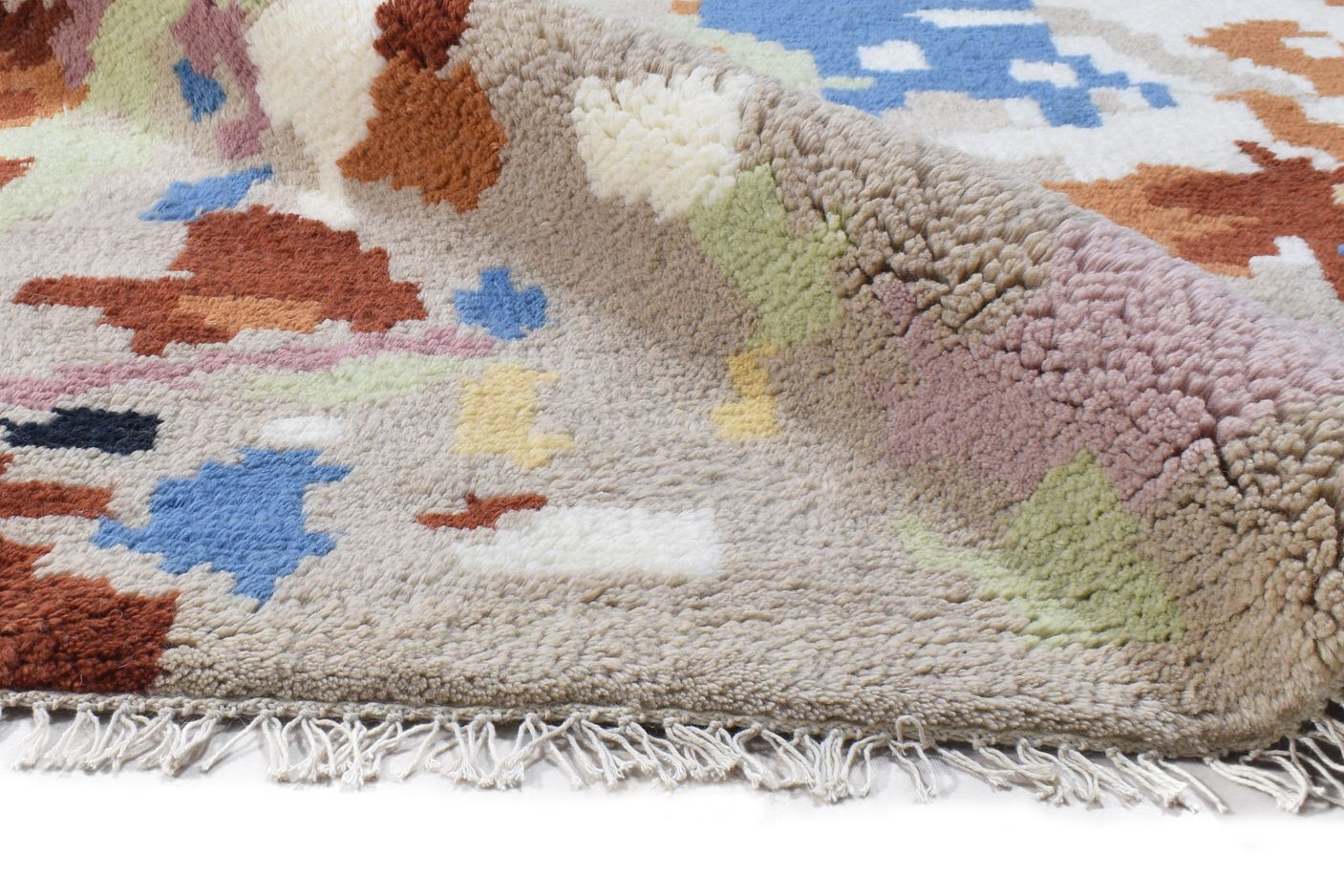 Wool Multi Color Rug 8' X 10' Modern Hand Knotted French Abstract Large Carpet 7864972312725