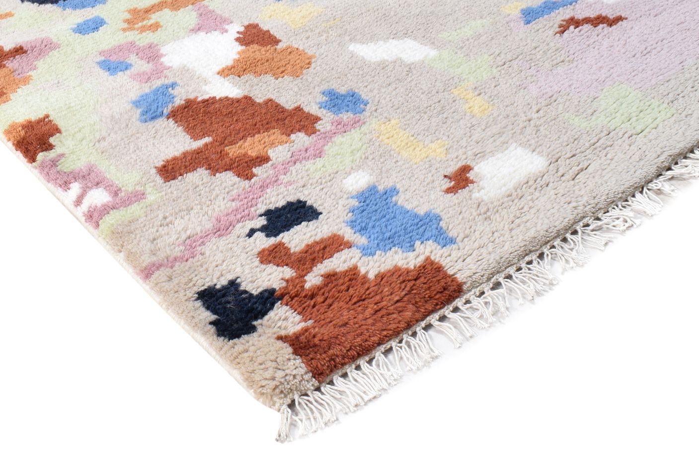 Wool Multi Color Rug 8' X 10' Modern Hand Knotted French Abstract Large Carpet 7864972312725