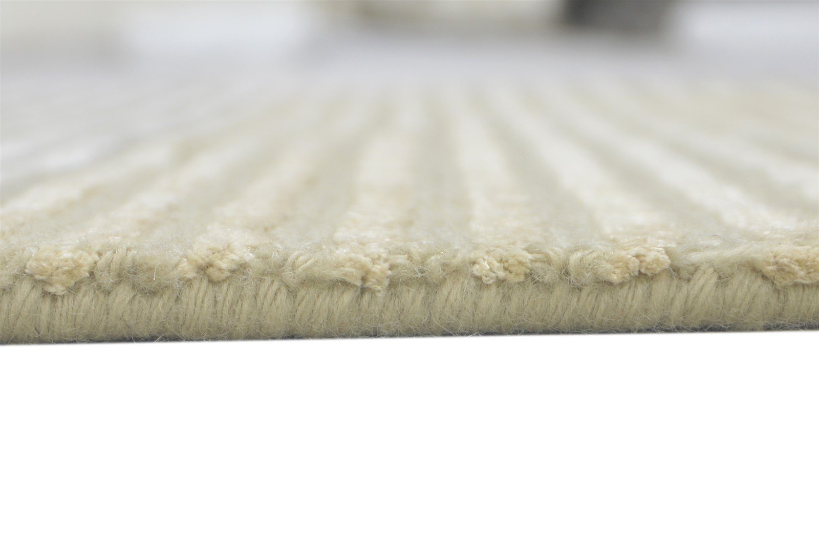Wool Multi Rug 3' X 9' Modern Hand Knotted Indian Striped 3'2"X9'0" Carpet 7860702118037