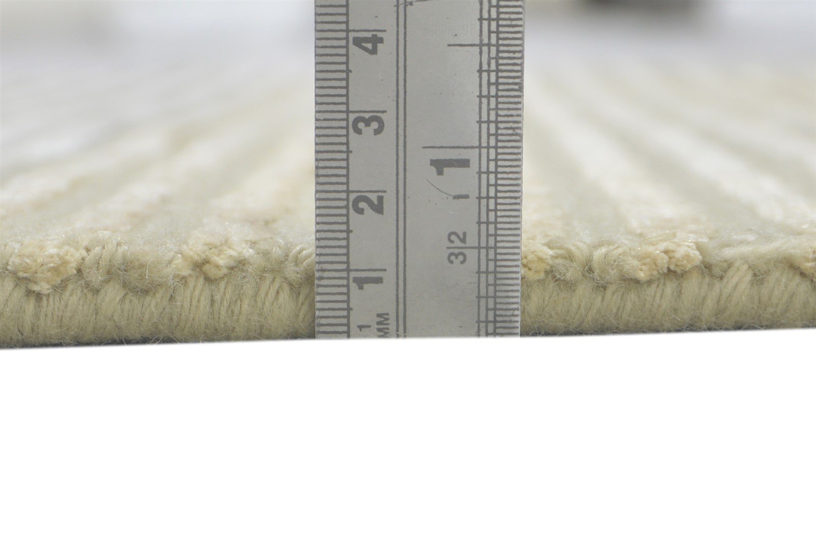 Wool Multi Rug 3' X 9' Modern Hand Knotted Indian Striped 3'2"X9'0" Carpet 7860702118037