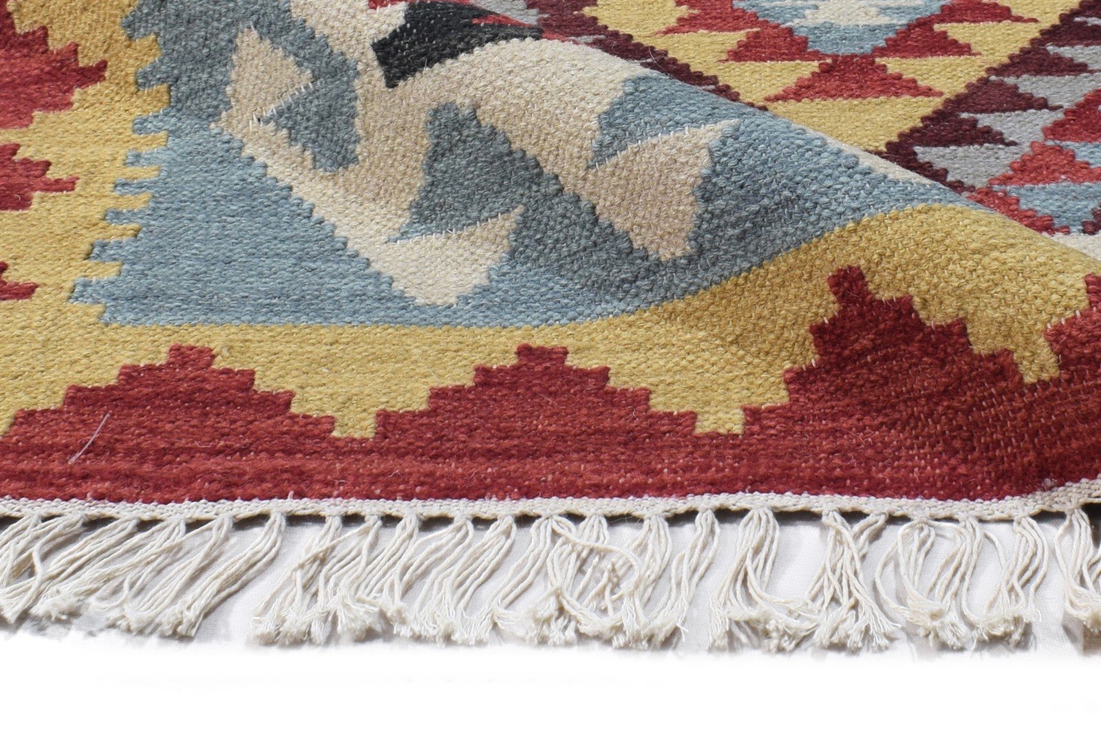 Wool Multi Rug 4' X 6' Persian Dhurrie Southwestern Oriental Room Size Carpet 7864994594965