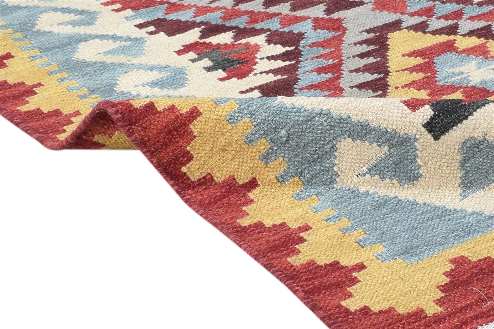 Wool Multi Rug 4' X 6' Persian Dhurrie Southwestern Oriental Room Size Carpet 7864994594965