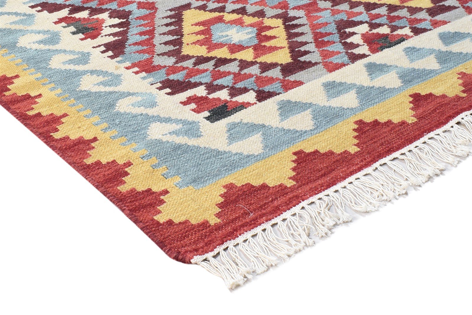 Wool Multi Rug 4' X 6' Persian Dhurrie Southwestern Oriental Room Size Carpet 7864994594965