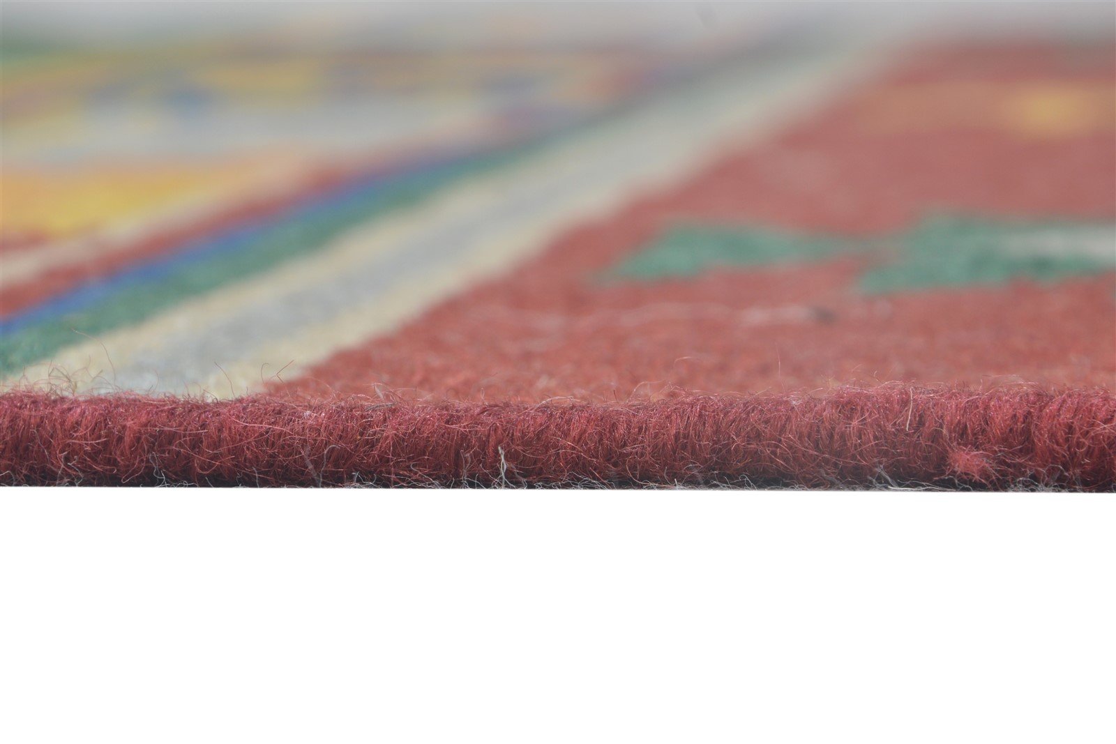 Wool Multi Rug 4' X 6' Persian Dhurrie Southwestern Oriental Room Size Carpet 7864990433429