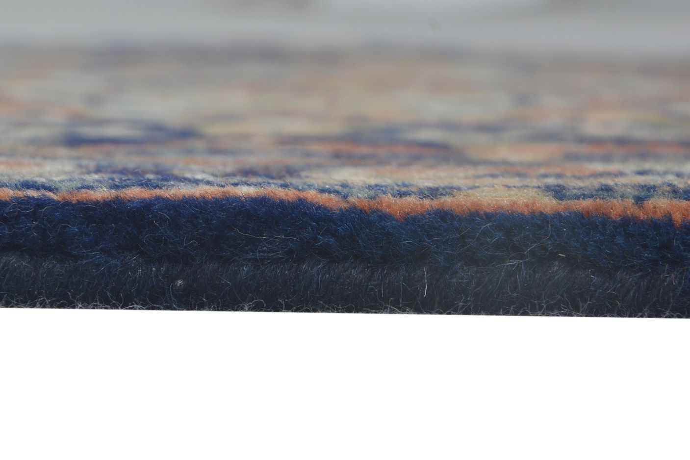Wool Navy Blue Rug 2'6 X 5' Persian Hand Knotted Tabriz Oriental Small Carpet 7864678842517