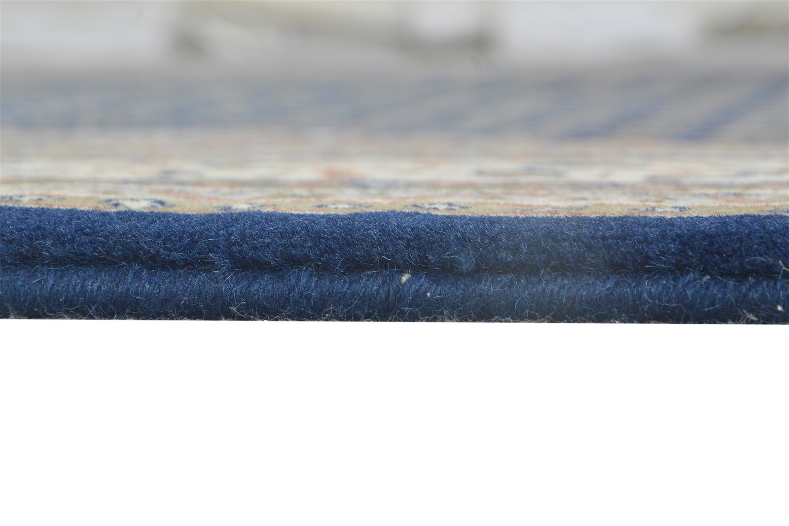 Wool Navy Blue Rug 6' X 8' Persien Hand Knotted Qum Oriental Room Size Carpet 7865130123413