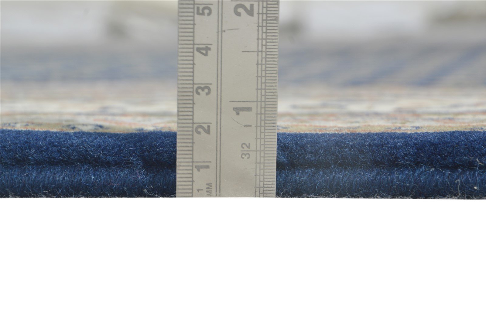 Wool Navy Blue Rug 6' X 8' Persien Hand Knotted Qum Oriental Room Size Carpet 7865130123413