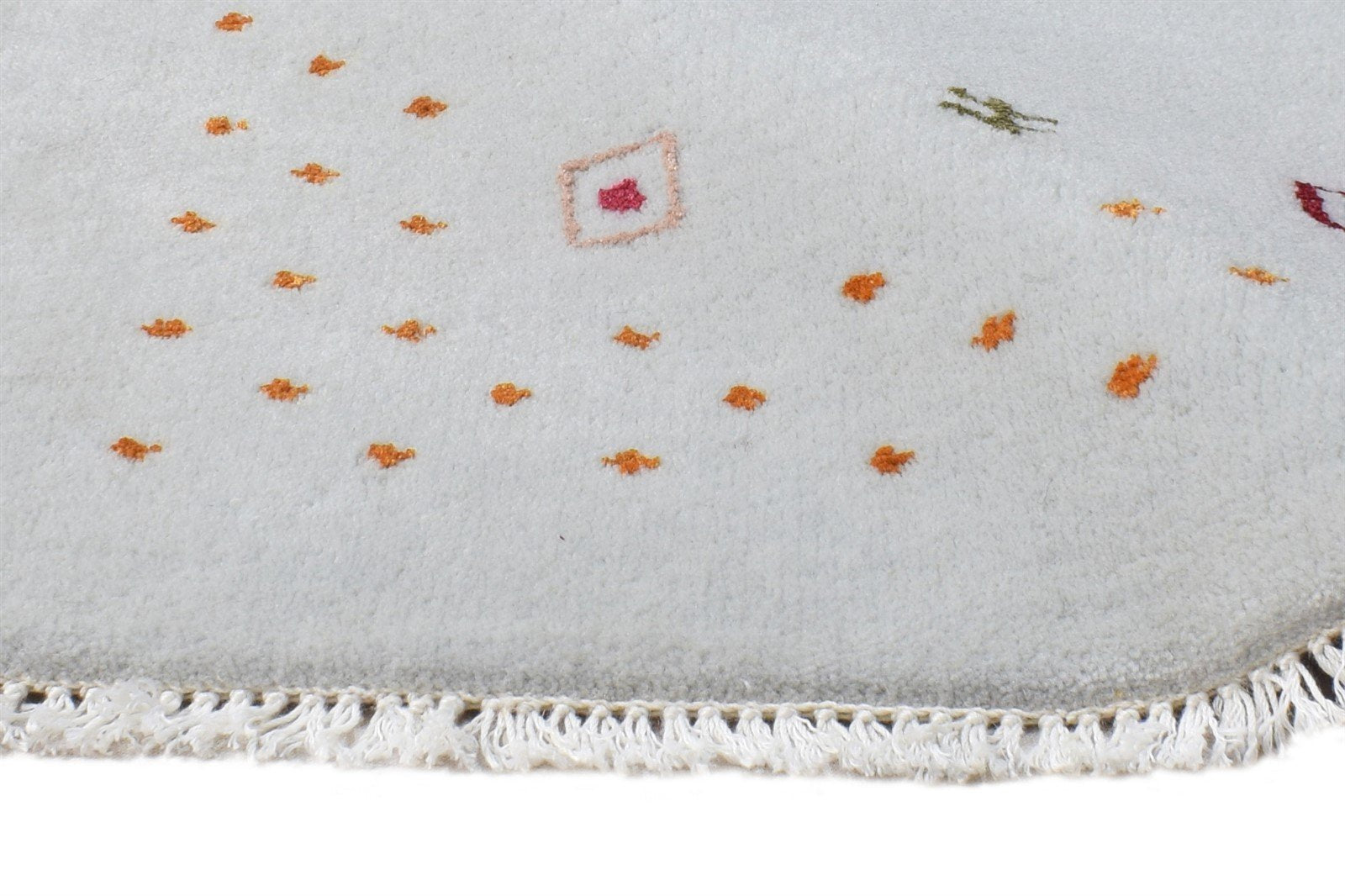 Wool Off-White Rug 2X3 Southwestern Hand Knotted American Tribal Small Carpet 7865064915093