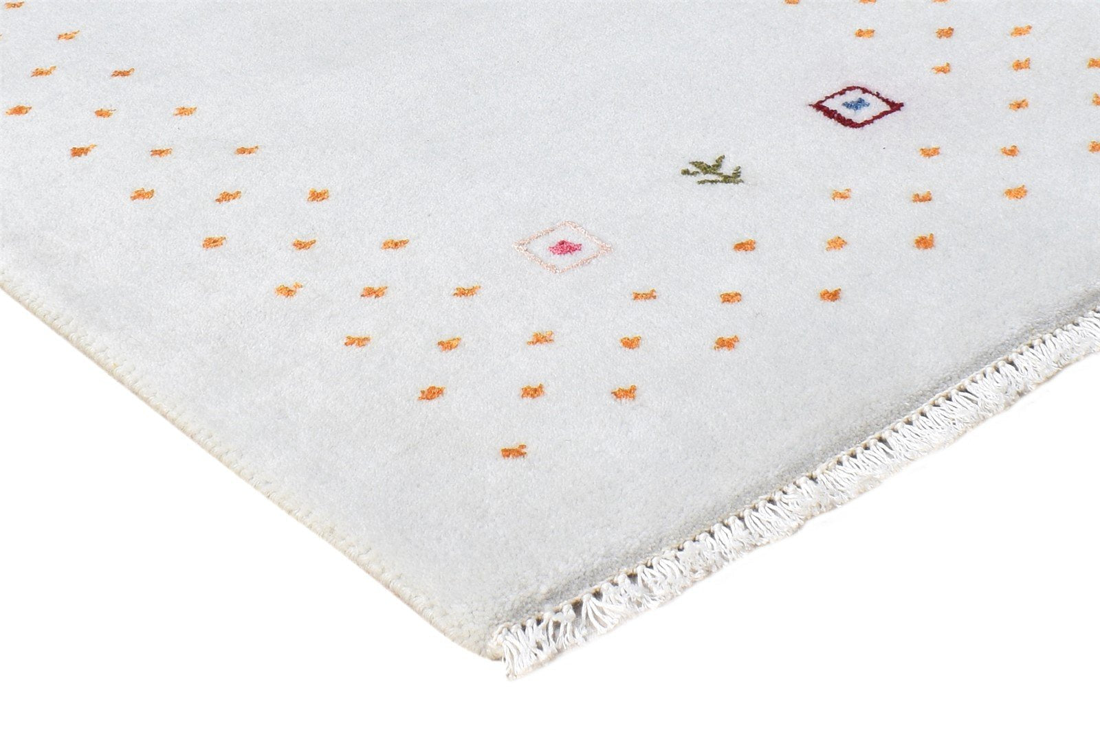Wool Off-White Rug 2X3 Southwestern Hand Knotted American Tribal Small Carpet 7865064915093