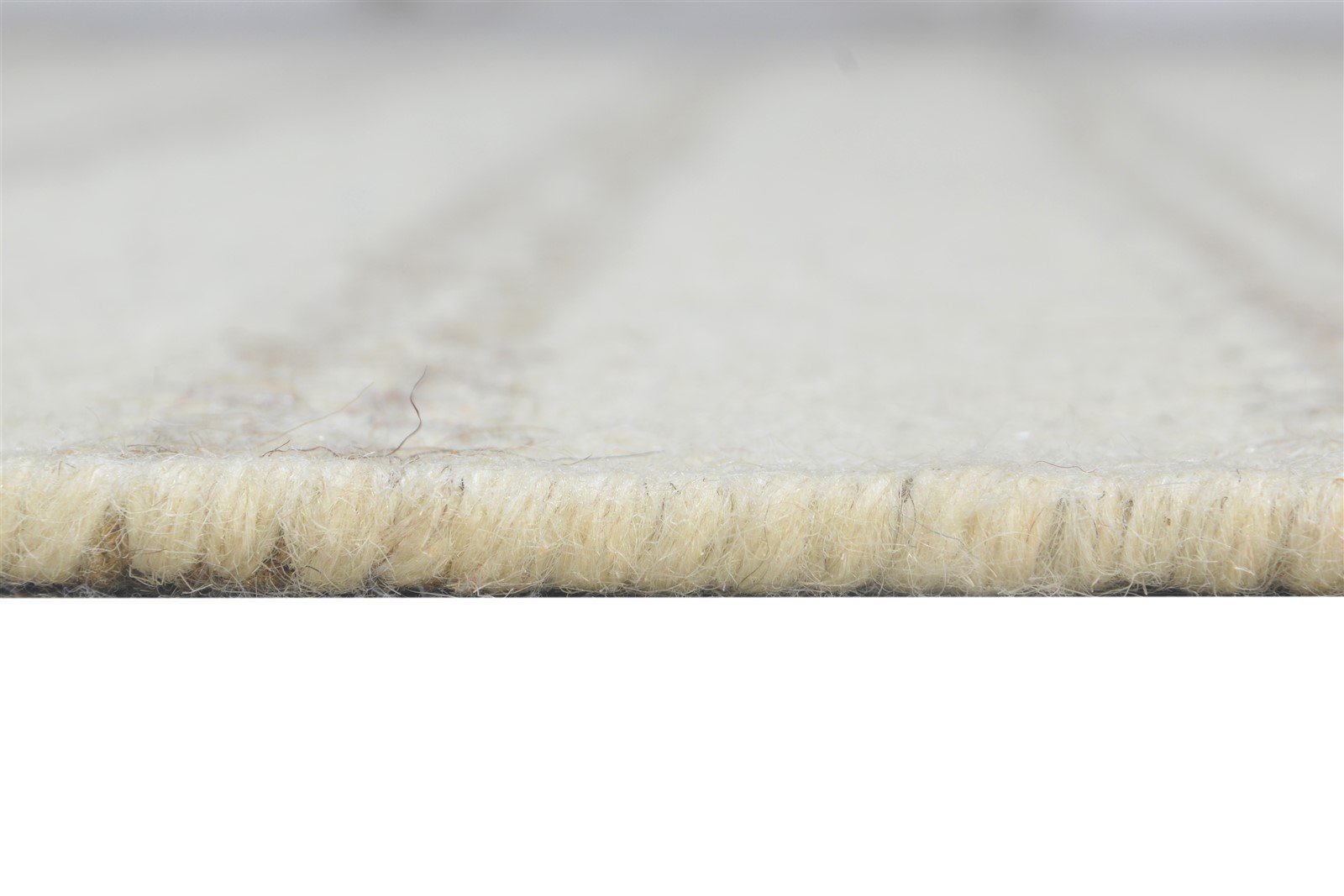 Wool Off-White Rug 5' X 7' Modern Dhurrie Scandinavian Striped Room Size Carpet 7865051545749