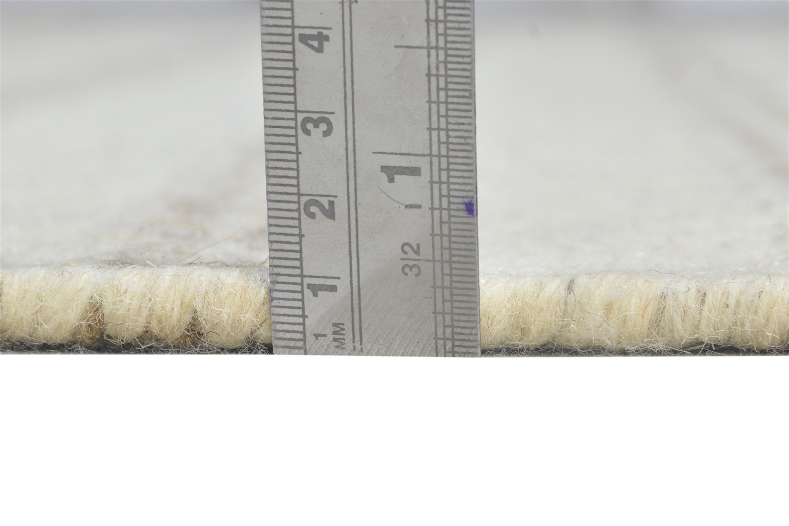 Wool Off-White Rug 5' X 7' Modern Dhurrie Scandinavian Striped Room Size Carpet 7865051545749