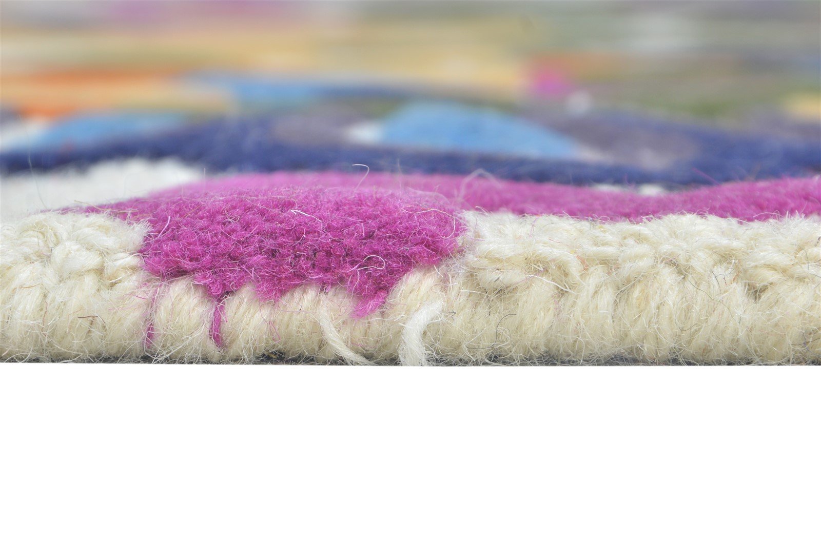 Wool Off-White Rug 6' X 8' Modern Hand Tufted French Floral Room Size Carpet 7865055805589