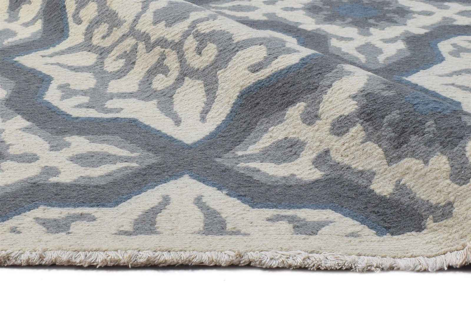 Wool Off-White Rug 8' X 10' Modern Flatweave Moroccan Trellis Large Carpet 7865073336469