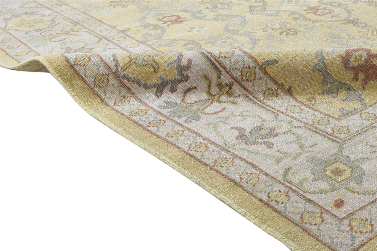 Wool Olive Rug 10' X 14' Persian Hand Knotted Oushak Oriental Extra Large Carpet 7864105009301