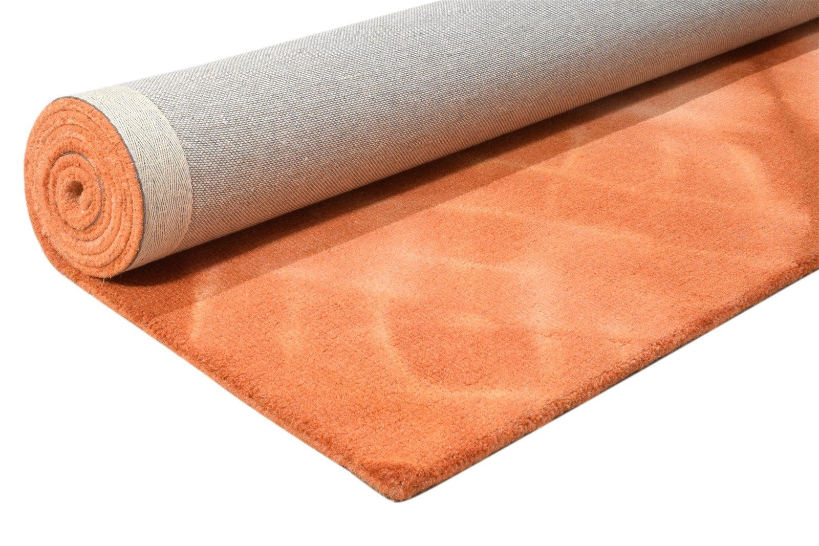 Wool Orange Rug 5' X 8' Modern Hand Tufted Tie Dye Shibori 4'11"X7'11" Carpet 7860685963413