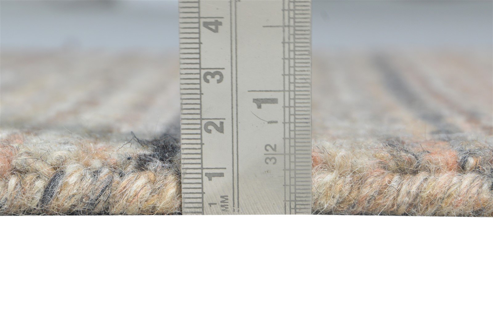Wool Pink Rug 2' X 3' Modern Handloom Scandinavian Striped Small Carpet 7865136742549
