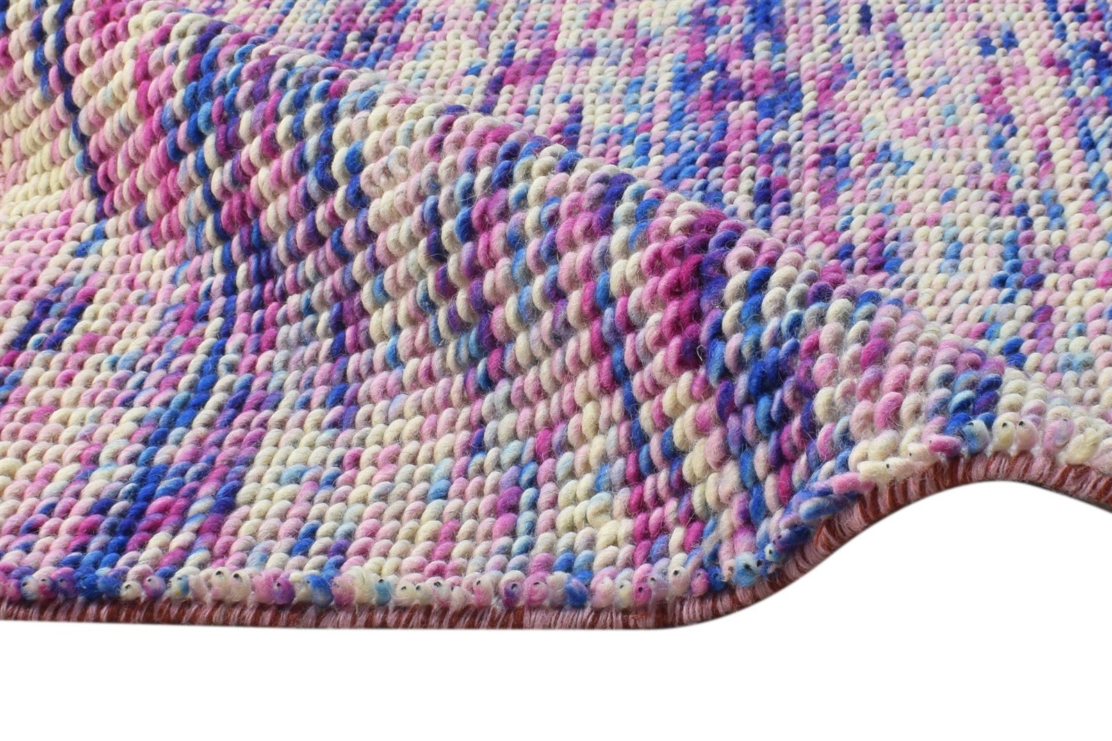 Wool Pink Rug 3' X 4' Modern Dhurrie Bohemian Solid Room Size Carpet 7865012191381