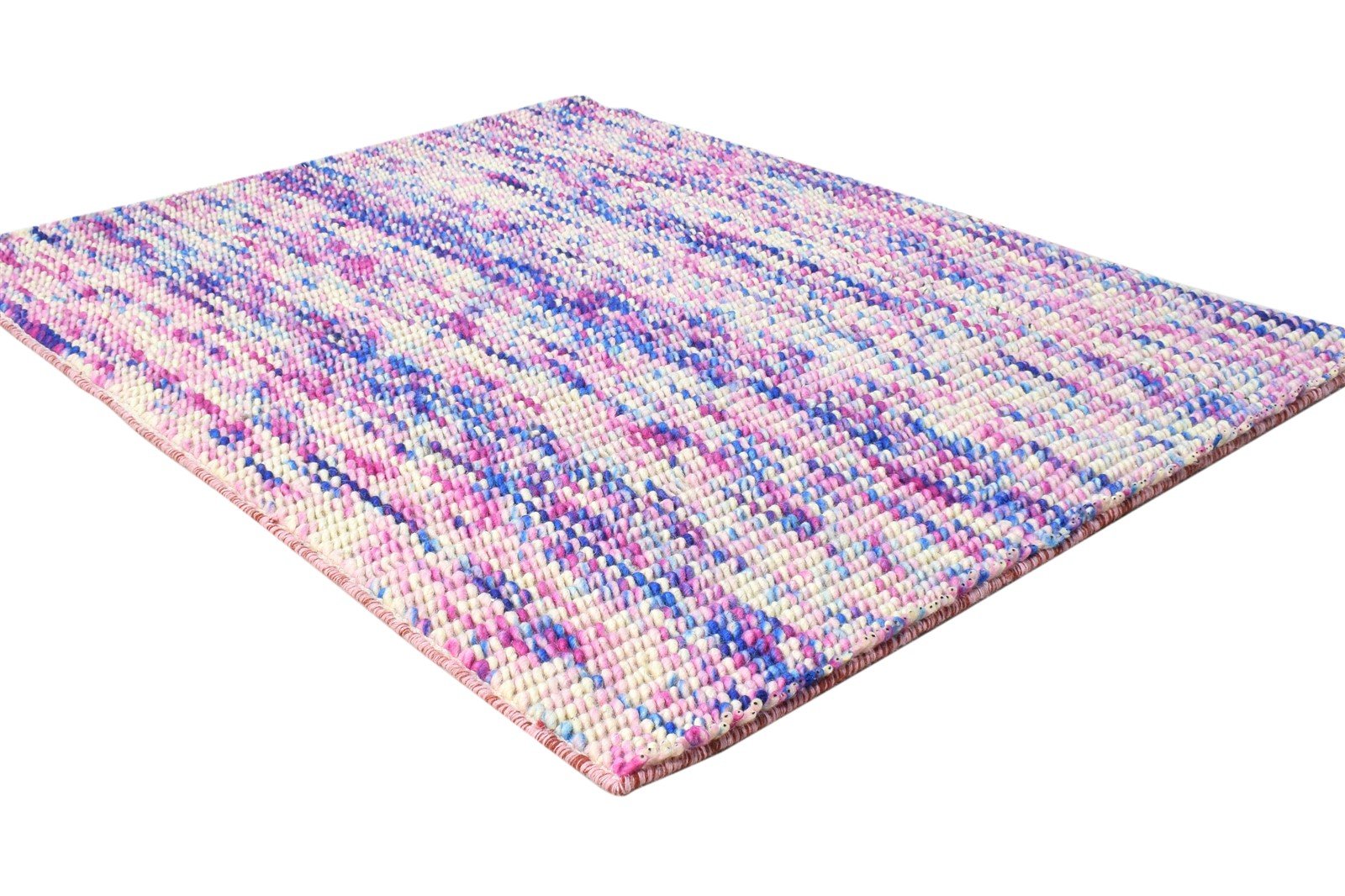 Wool Pink Rug 3' X 4' Modern Dhurrie Bohemian Solid Room Size Carpet 7865012191381