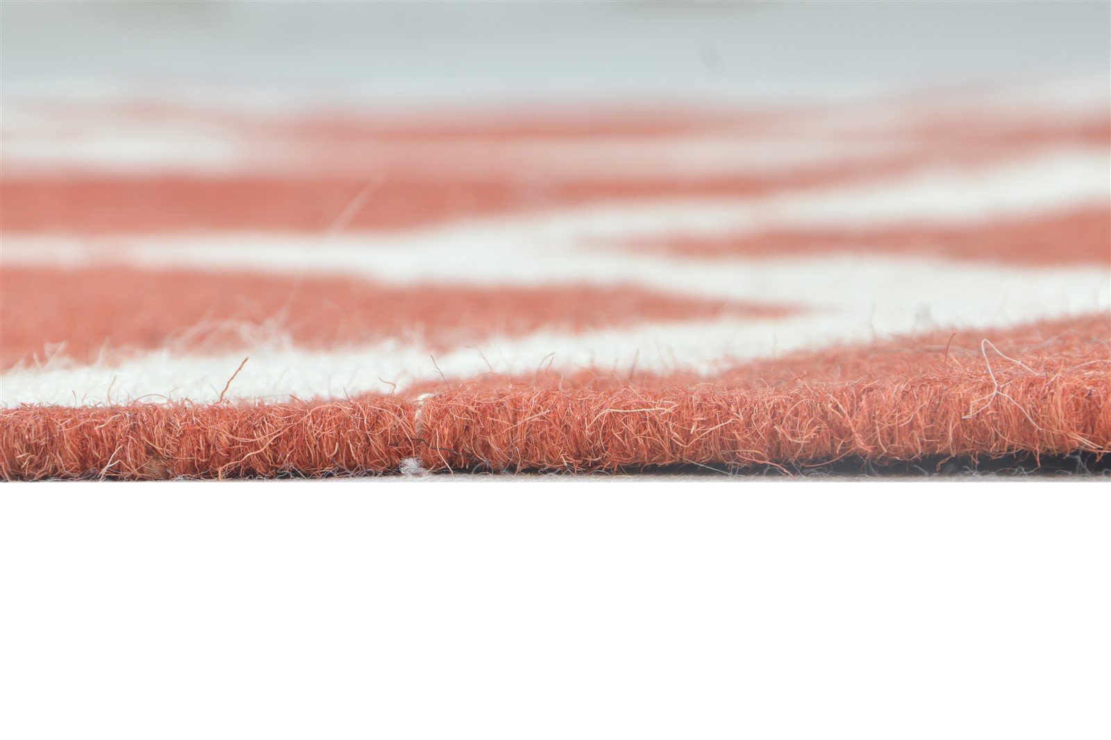 Wool Pink Rug 3' X 5' Modern Dhurrie Moroccan Trellis Small Carpet 7864378753173