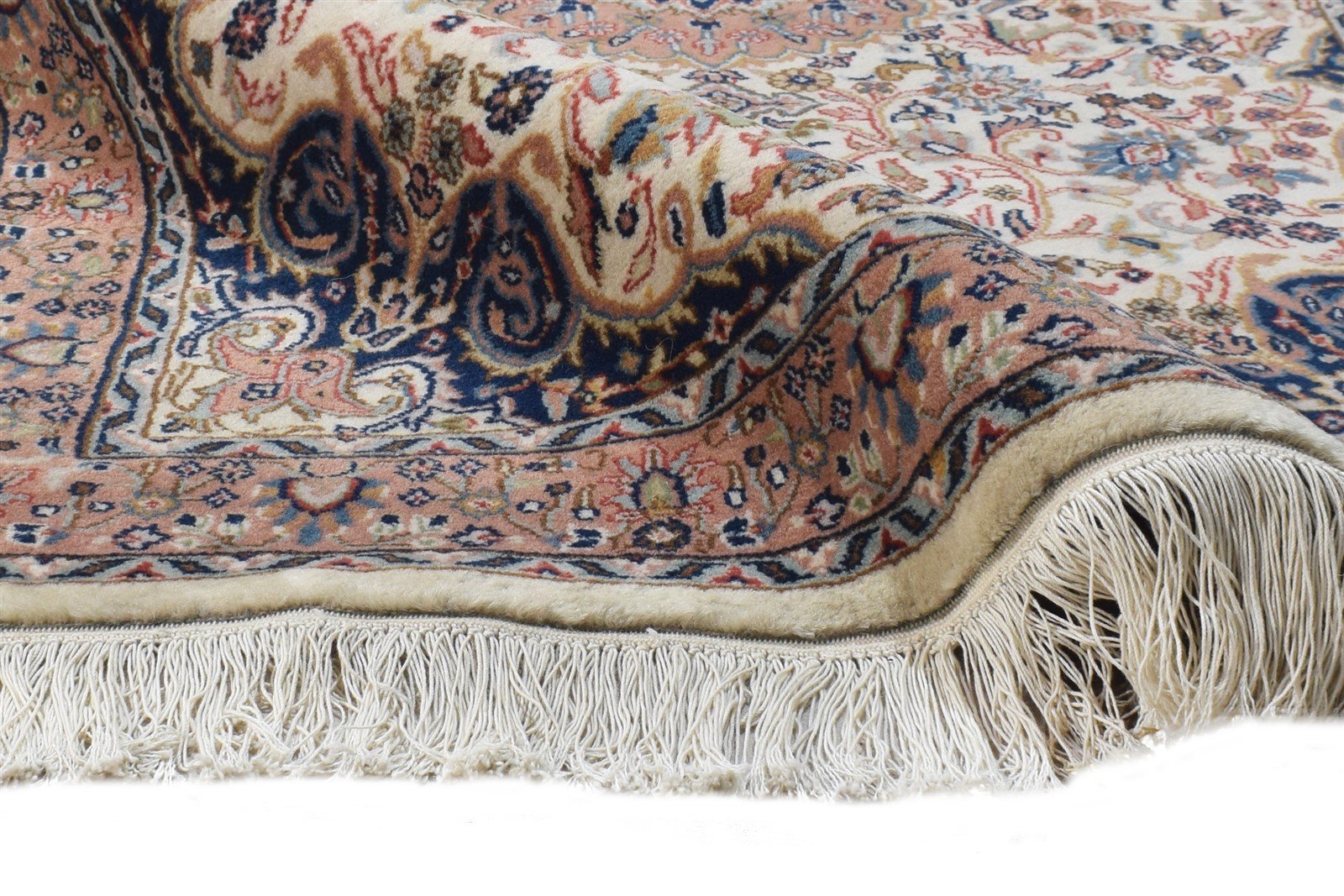Wool Pink Rug 3' X 5' Persian Hand Knotted Nain Oriental Small Carpet 7864676286613