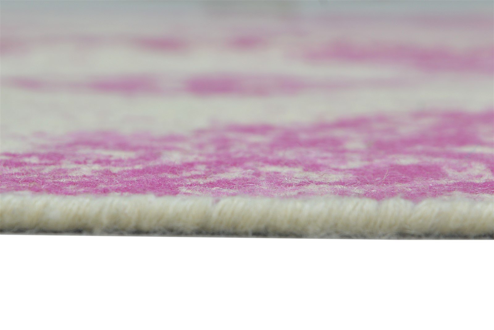 Christie Wool Pink Rug 5' X 8' Modern Dhurrie Bohemian Damask 7865166037141