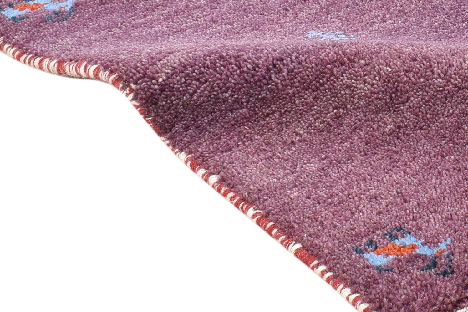 Wool Purple Rug 1' X 2' Tribal Hand Knotted Southwestern Solid Small Carpet 7865089818773