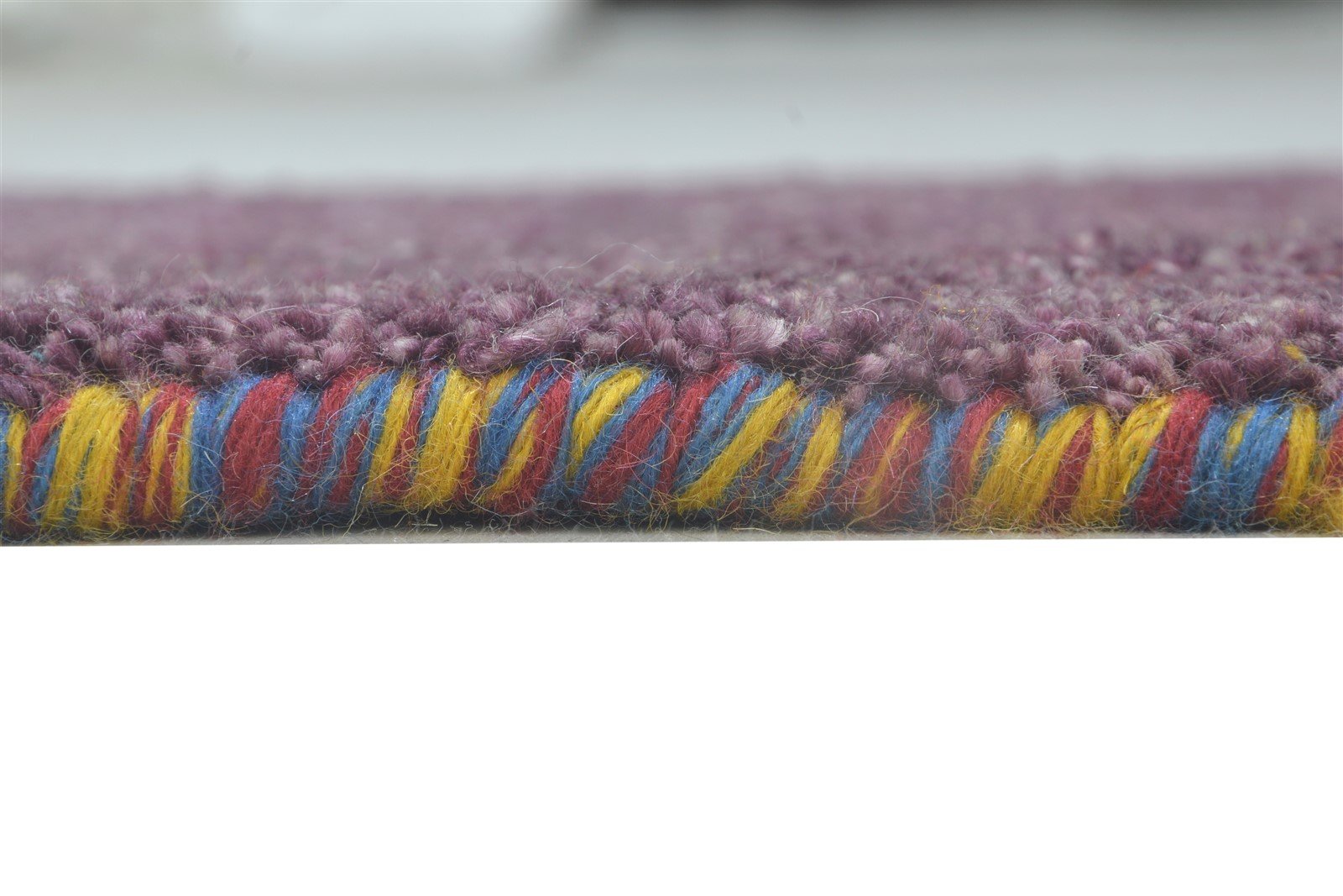 Wool Purple Rug 2' X 2' Modern Hand Knotted Scandinavian Solid Small Carpet 7864827216021