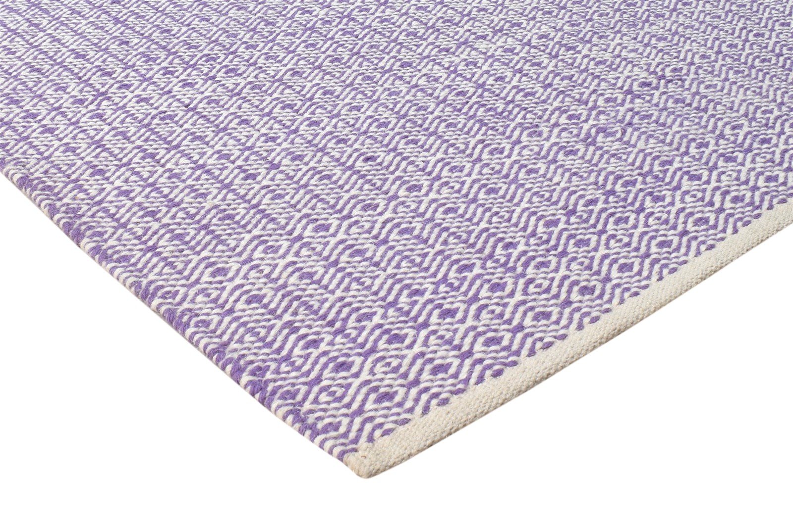 Marna Wool Purple Rug 5' X 8' Modern Dhurrie Scandinavian Nordic 7865124552853