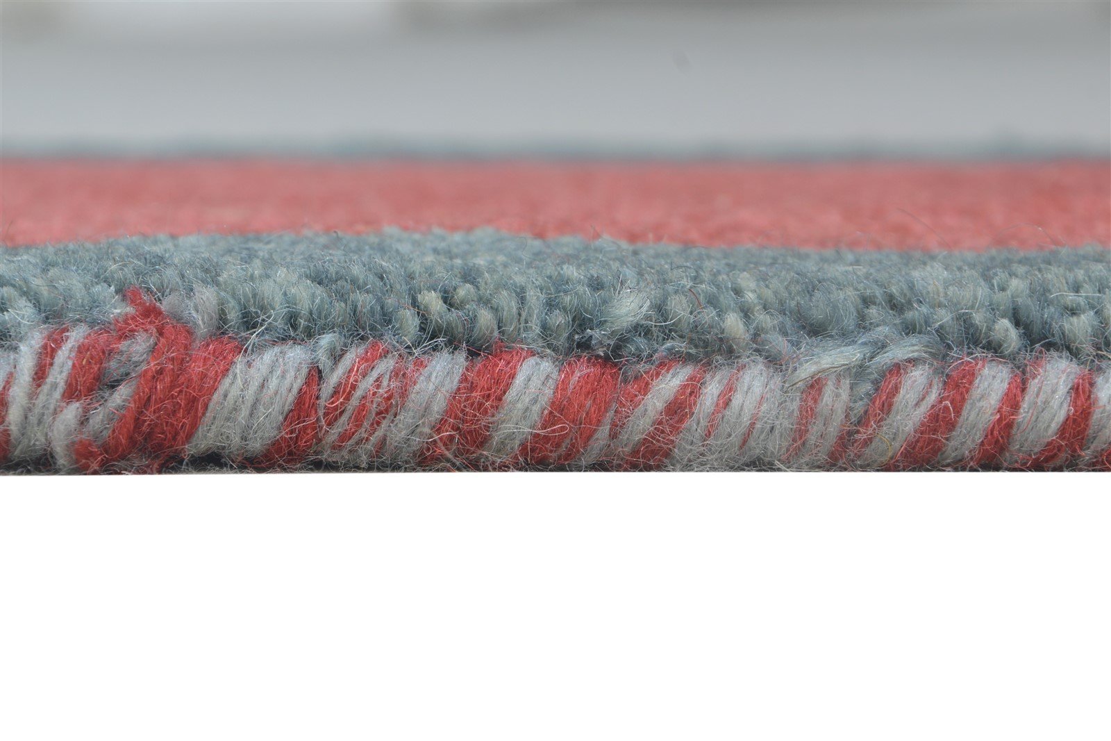 Else Wool Red Rug 1' X 2' Modern Hand Knotted Scandinavian Bordered 7865099452565