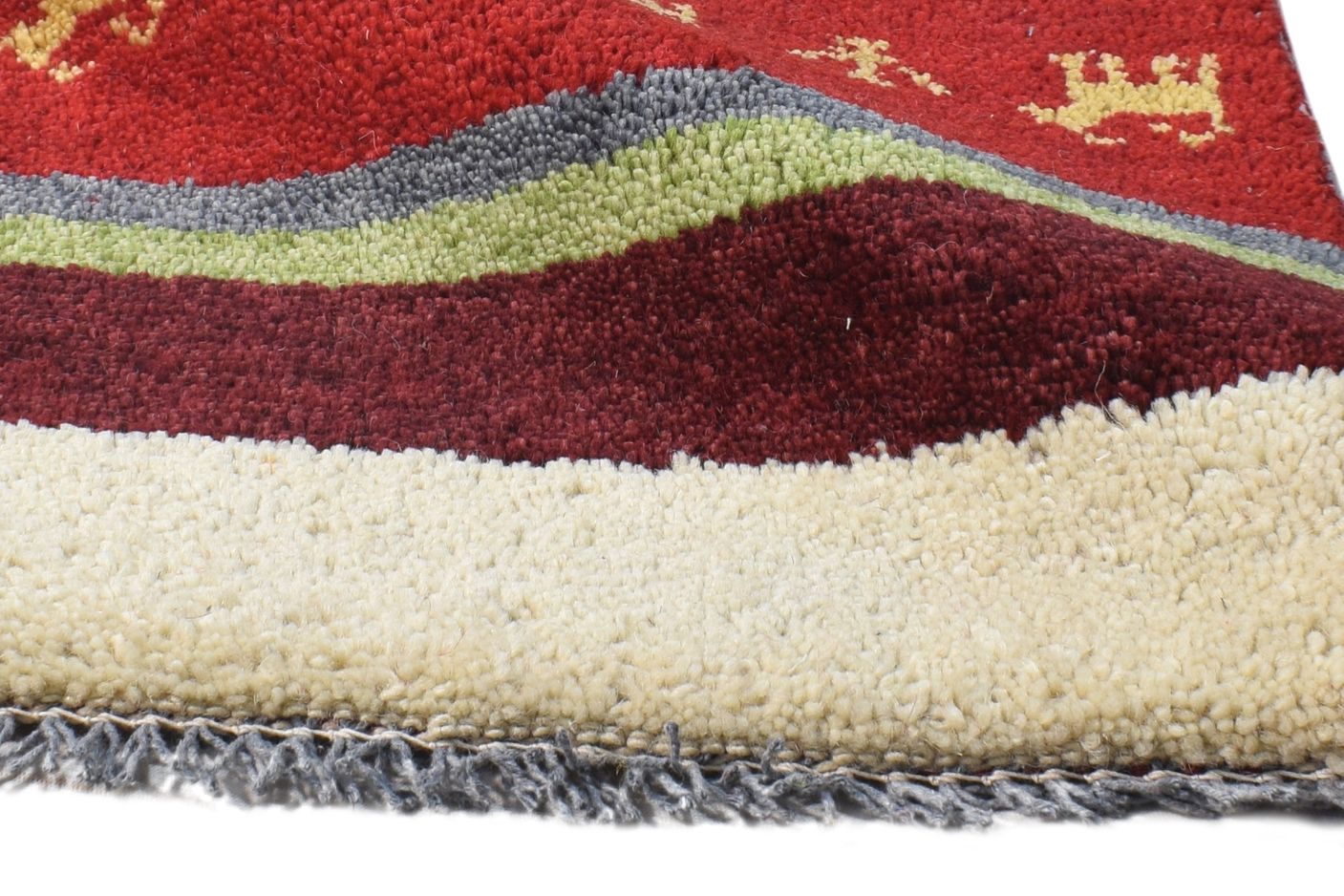 Ernesta Wool Red Rug 1' X 2' Southwestern Hand Knotted American Tribal 7865087623317