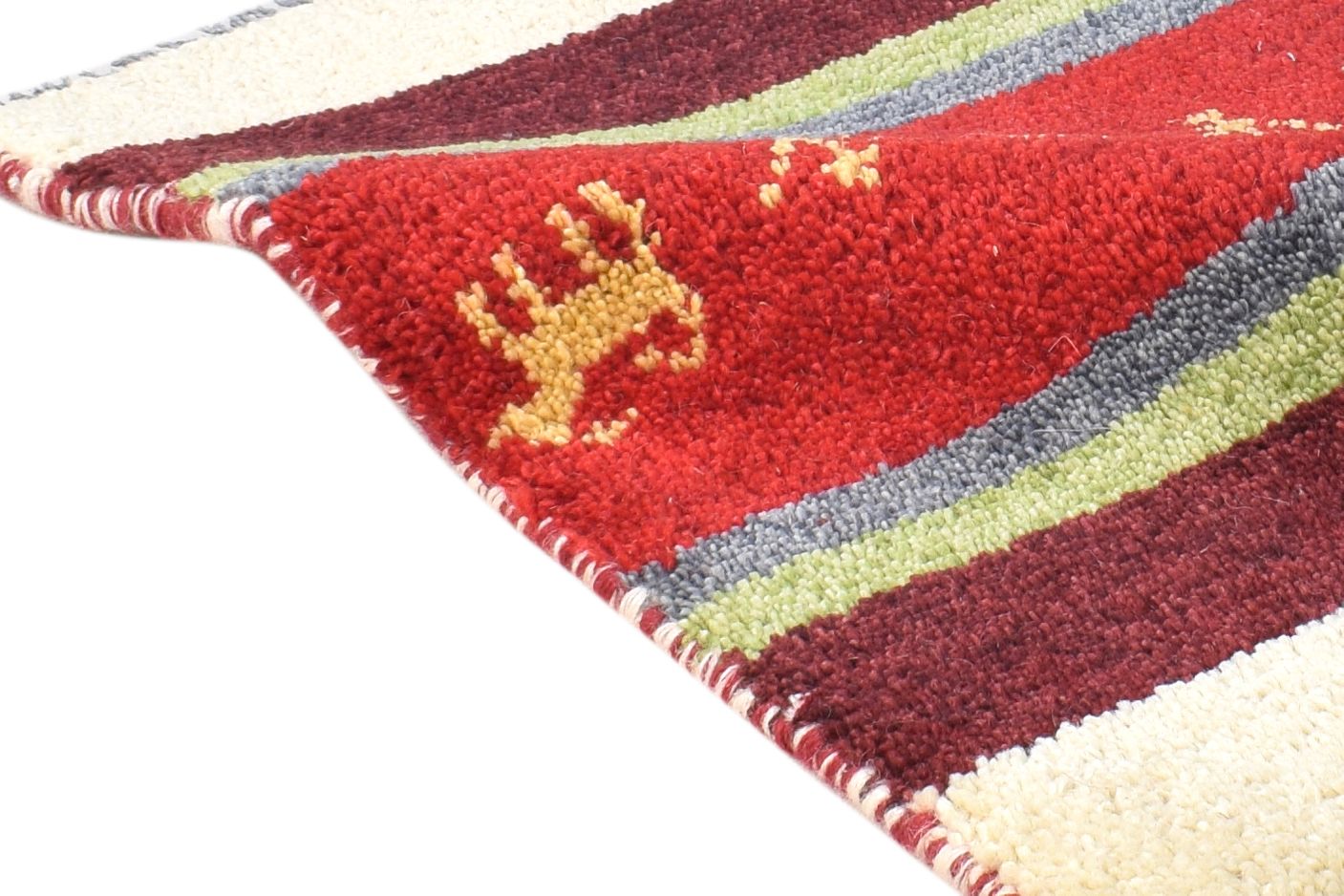 Ernesta Wool Red Rug 1' X 2' Southwestern Hand Knotted American Tribal 7865087623317