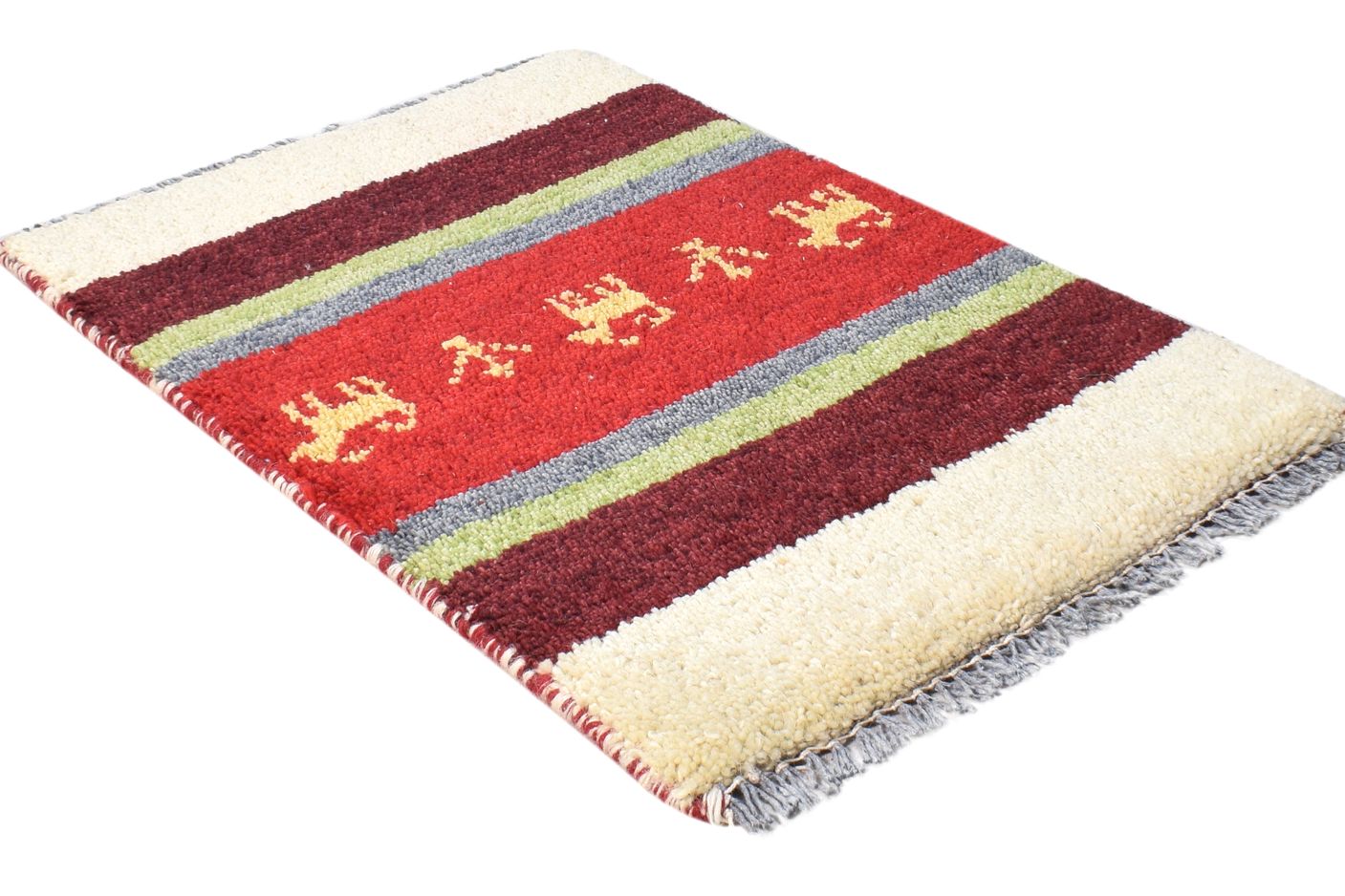 Ernesta Wool Red Rug 1' X 2' Southwestern Hand Knotted American Tribal 7865087623317