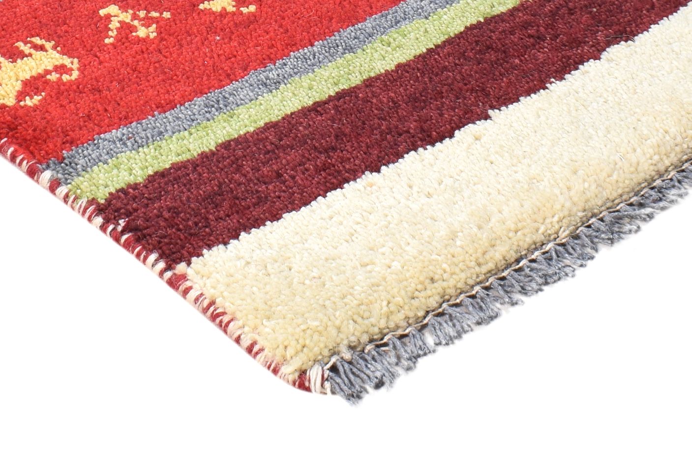 Ernesta Wool Red Rug 1' X 2' Southwestern Hand Knotted American Tribal 7865087623317