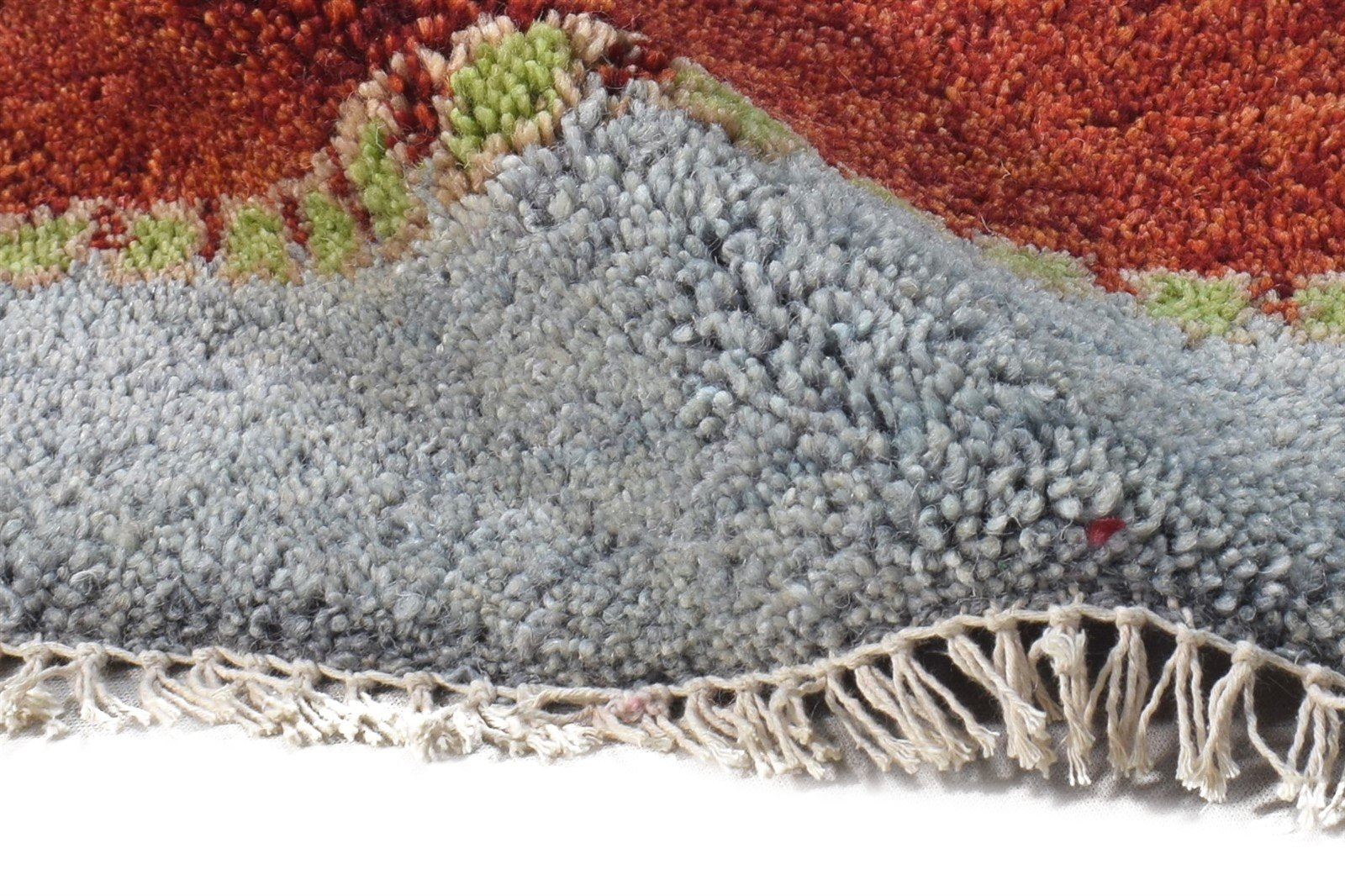 Wool Red Rug 1' X 2' Tribal Hand Knotted Gabbeh Southwestern Small Carpet 7864507302037