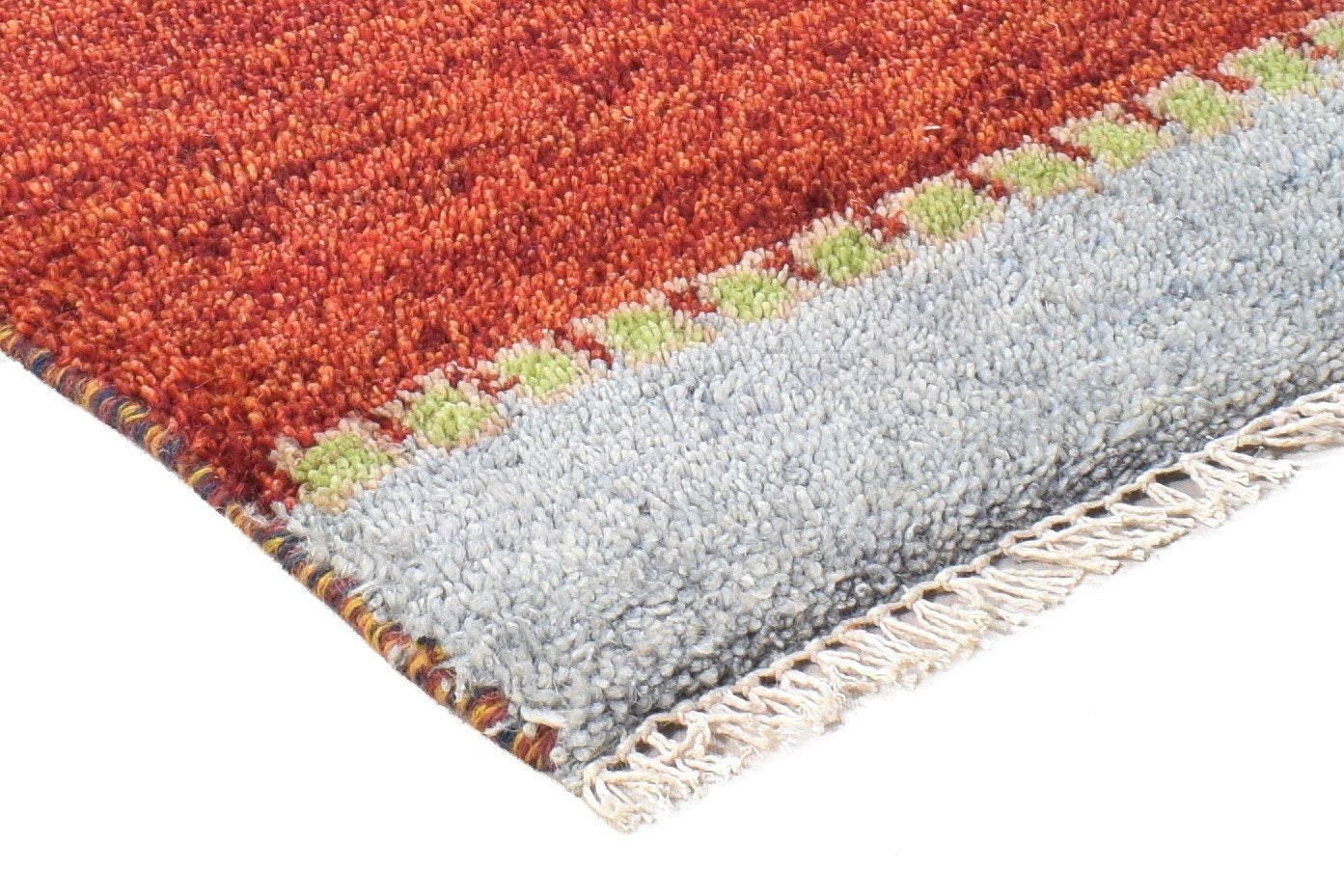 Wool Red Rug 1' X 2' Tribal Hand Knotted Gabbeh Southwestern Small Carpet 7864507302037